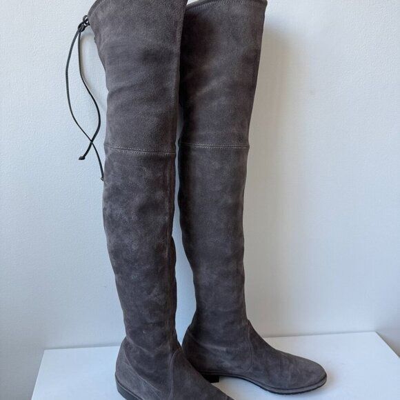 Stuart Weitzman Lowland Suede Over the Knee Boots, Size 7.5 - Picture 6 of 8